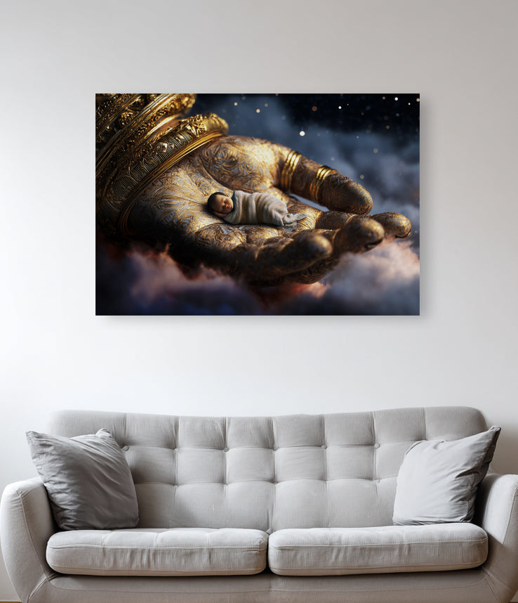 Hanuman's Divine Protection - On Canvas
