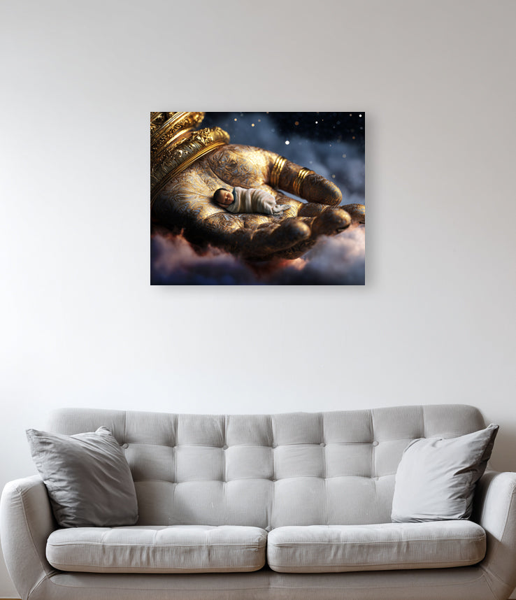 Hanuman's Divine Protection - On Canvas