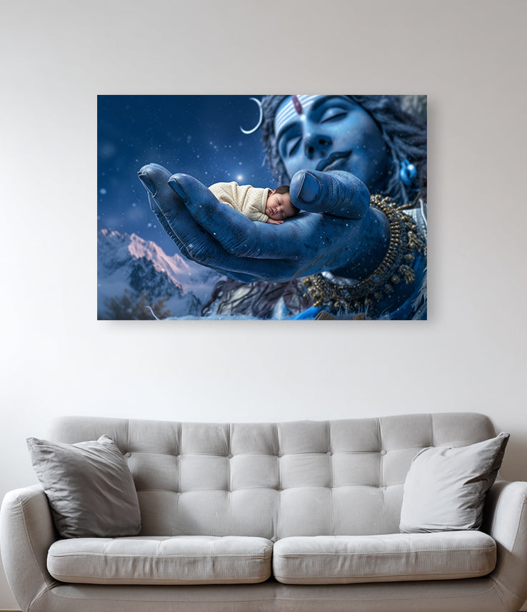 Shiva's Divine Embrace- On Canvas