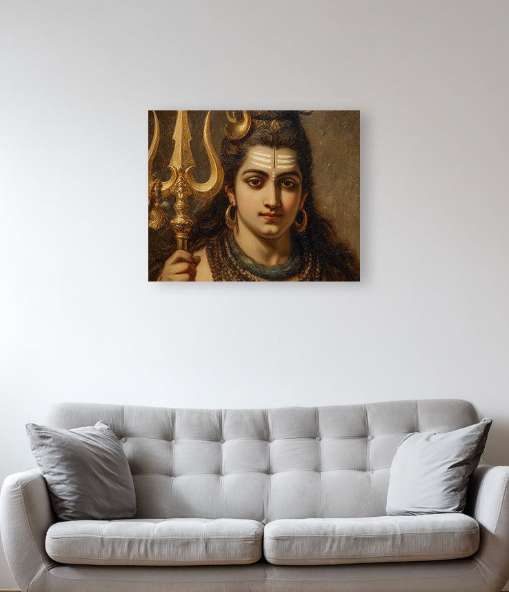 Shiva's Powerful Presence - On Canvas