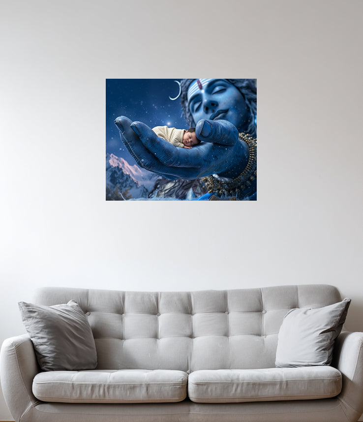 Shiva's Divine Embrace- On Canvas