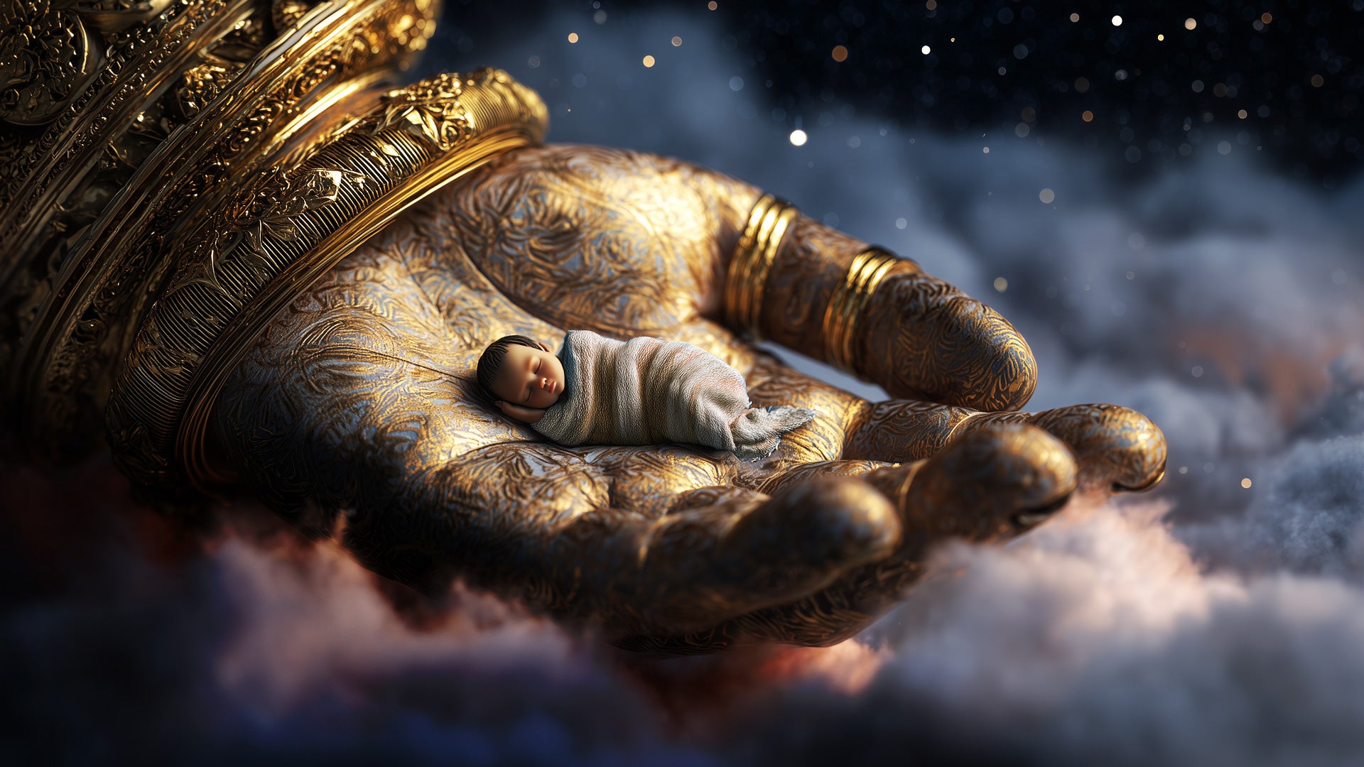 Hanuman's Divine Protection - On Canvas